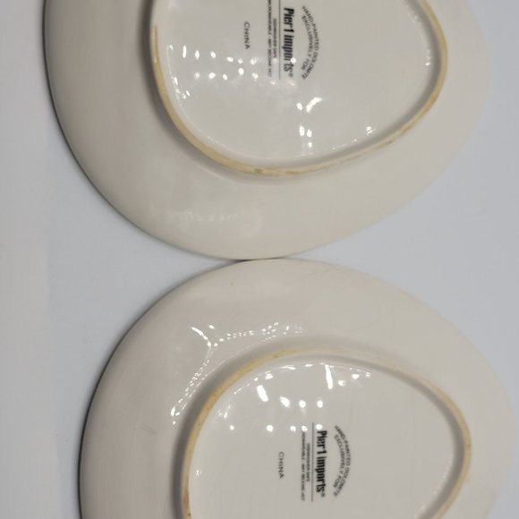 2 Pier 1 Imports Holiday Easter Egg Candy Plate Dish Pastel Colors Daisy 9" Wi - Picture 6 of 9